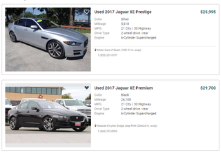 Illustration for article titled NPorCPs? I found the 4 cheapest XE 35Ts in the country -all a year old, less than $30K, less than 30K Miles